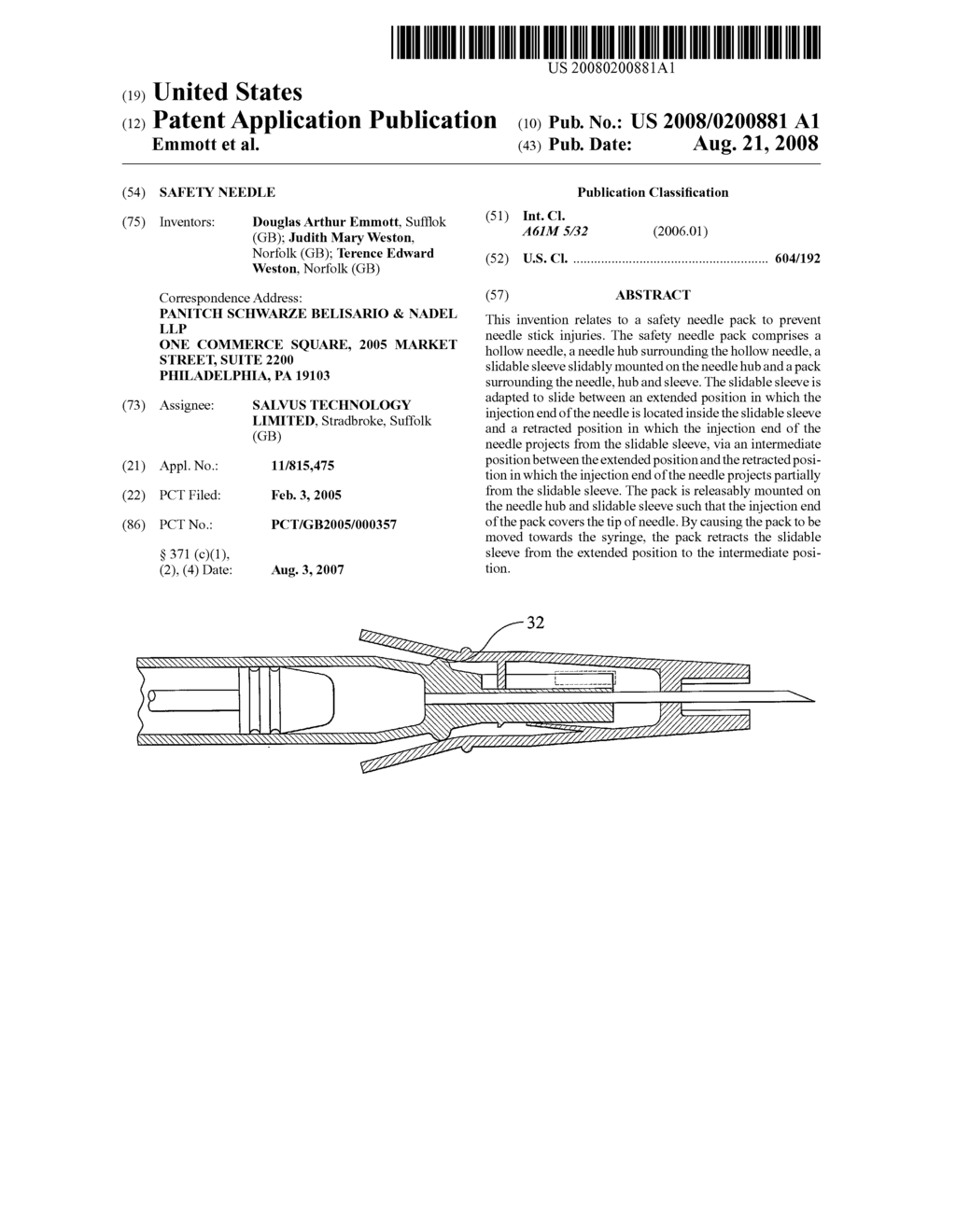 Safety Needle - diagram, schematic, and image 01