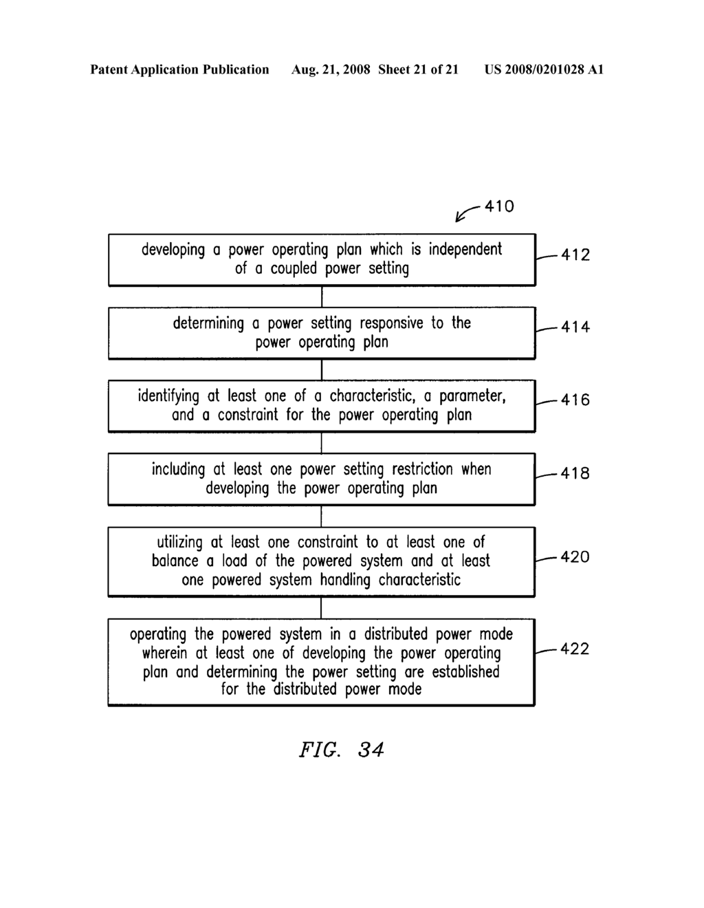 METHOD AND COMPUTER SOFTWARE CODE FOR UNCOUPLING POWER CONTROL OF A DISTRIBUTED POWERED SYSTEM FROM COUPLED POWER SETTINGS - diagram, schematic, and image 22