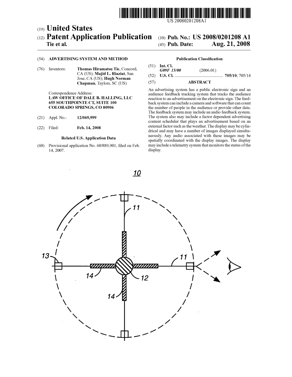 Advertising system and method - diagram, schematic, and image 01