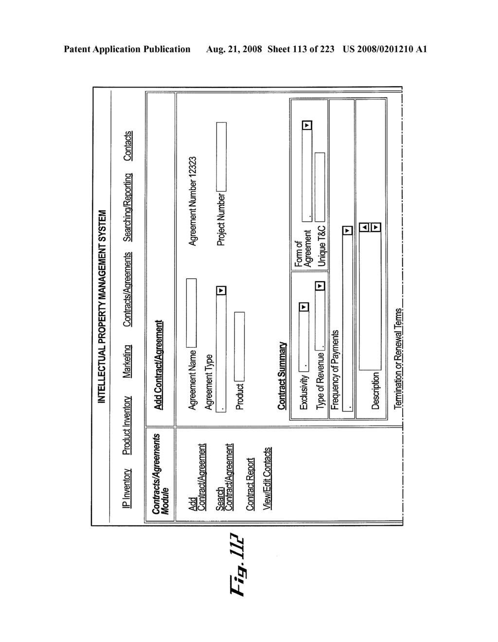 SYSTEM AND METHOD FOR MANAGING INTELLECTUAL PROPERTY - diagram, schematic, and image 114