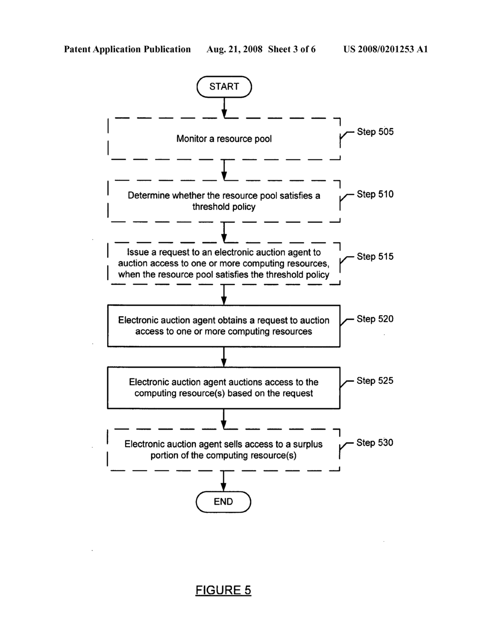 Method and system for managing computing resources using an electronic auction agent - diagram, schematic, and image 04
