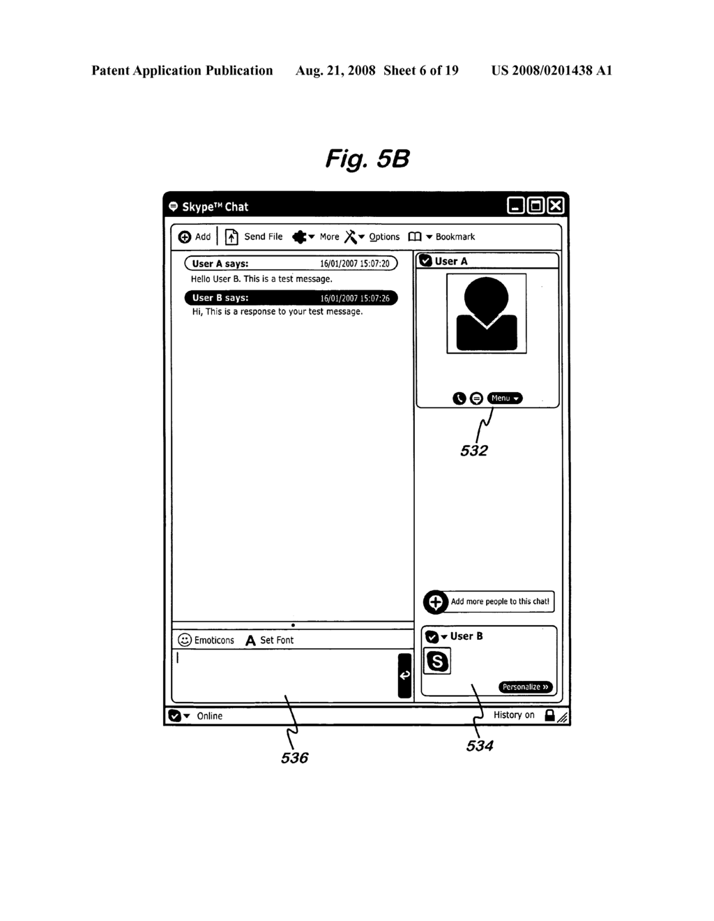 Instant messaging activity notification - diagram, schematic, and image 07