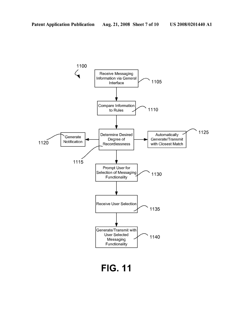 Electronic Messaging Recordlessness Warning and Routing System and Method - diagram, schematic, and image 08