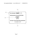 Computer security using visual authentication diagram and image