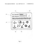 Computer security using visual authentication diagram and image