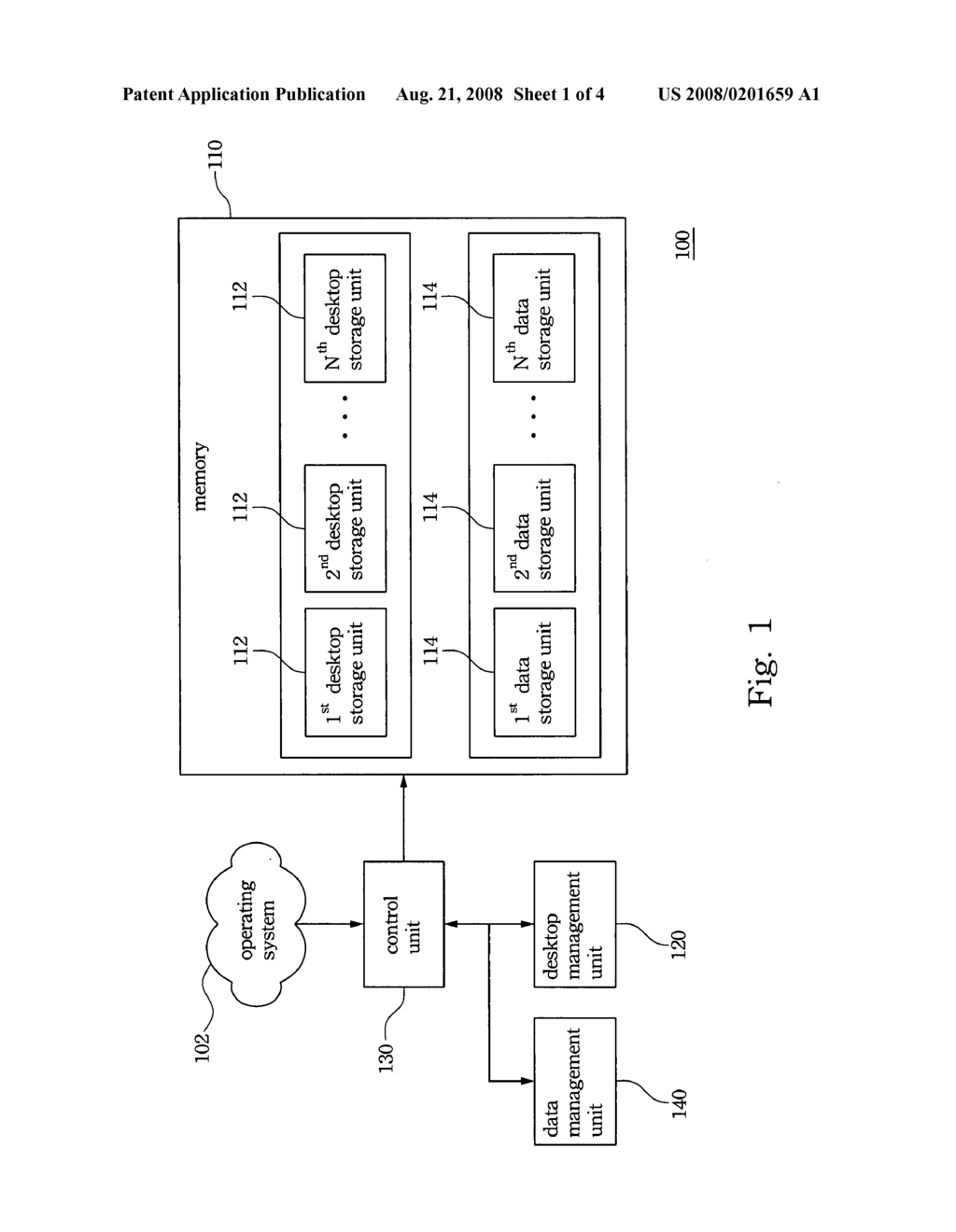 Computer system having multipurpose desktops - diagram, schematic, and image 02