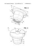 Surveying stake cap diagram and image