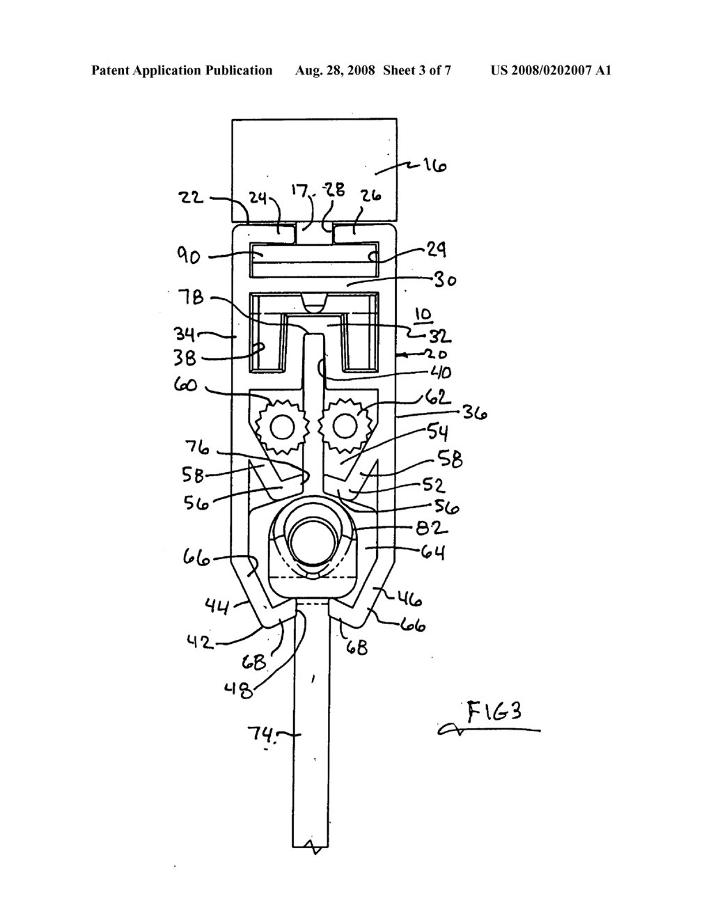 Sign holding extrusion arrangement - diagram, schematic, and image 04