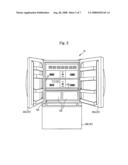 Refrigerator having reinforced receiving device diagram and image