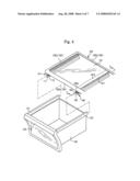 Refrigerator having reinforced receiving device diagram and image