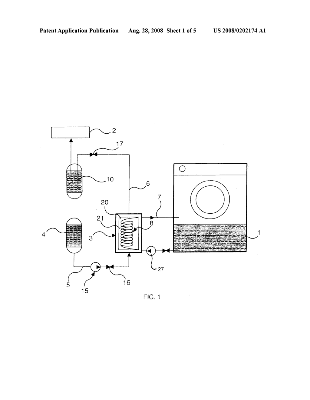 Washing Machine Comprising a Fuel Cell and a Hydrogen Generating Reactor - diagram, schematic, and image 02