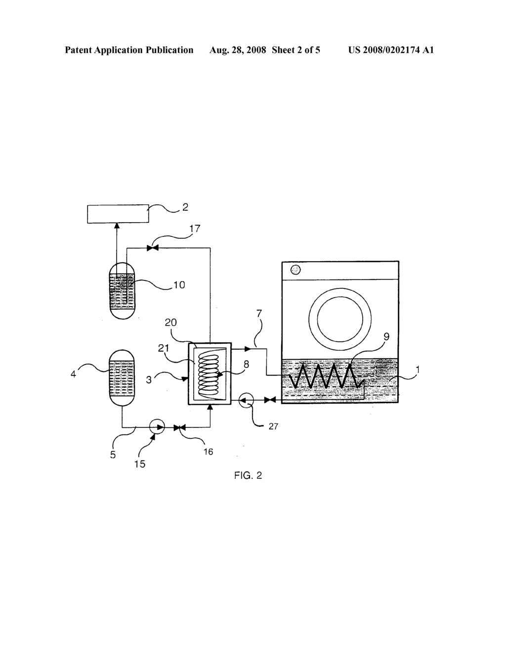 Washing Machine Comprising a Fuel Cell and a Hydrogen Generating Reactor - diagram, schematic, and image 03