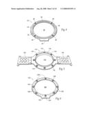 Magnetic fabric retaining device diagram and image