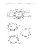 Magnetic fabric retaining device diagram and image