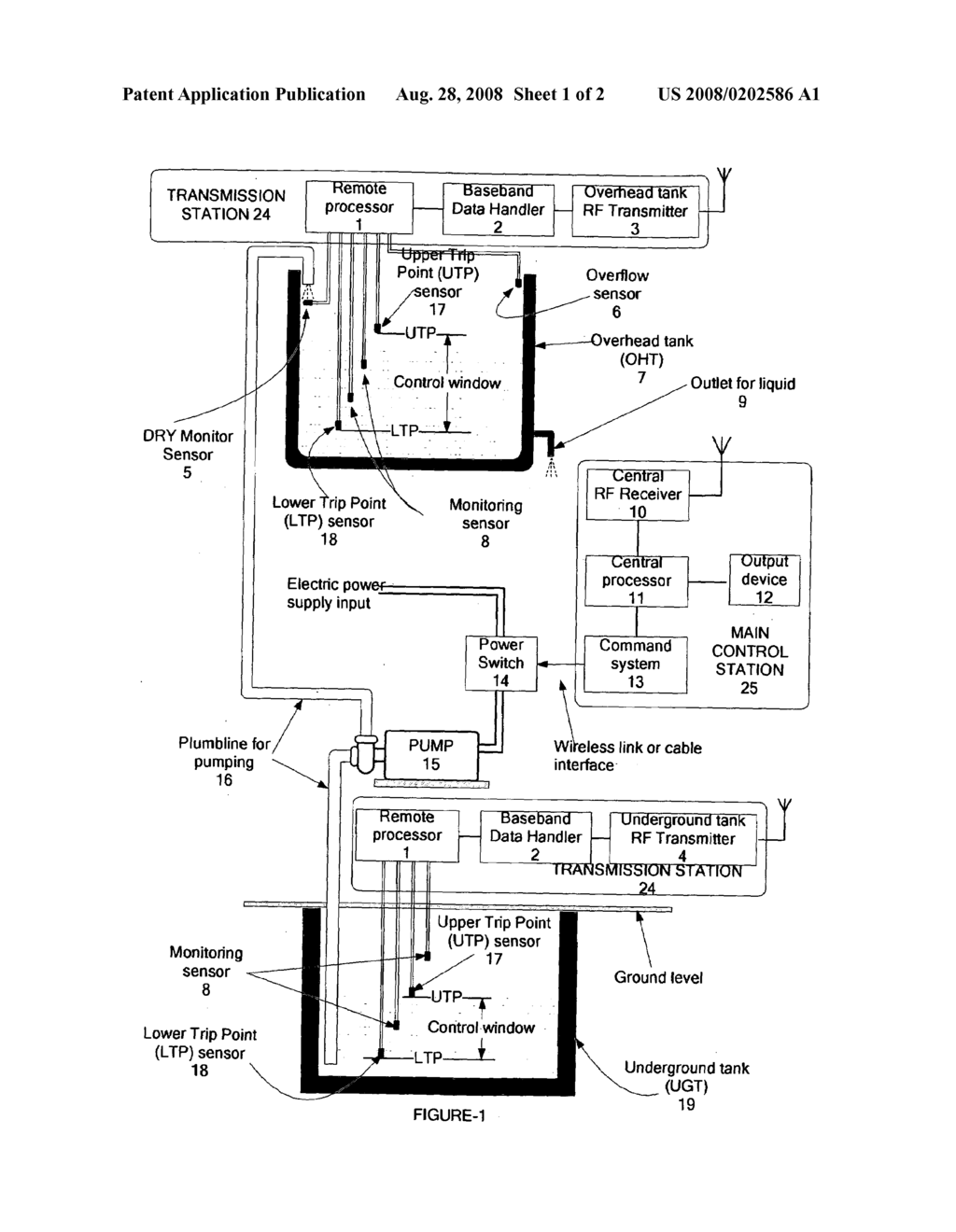 Automatic wireless liquid/water level controller - diagram, schematic, and image 02