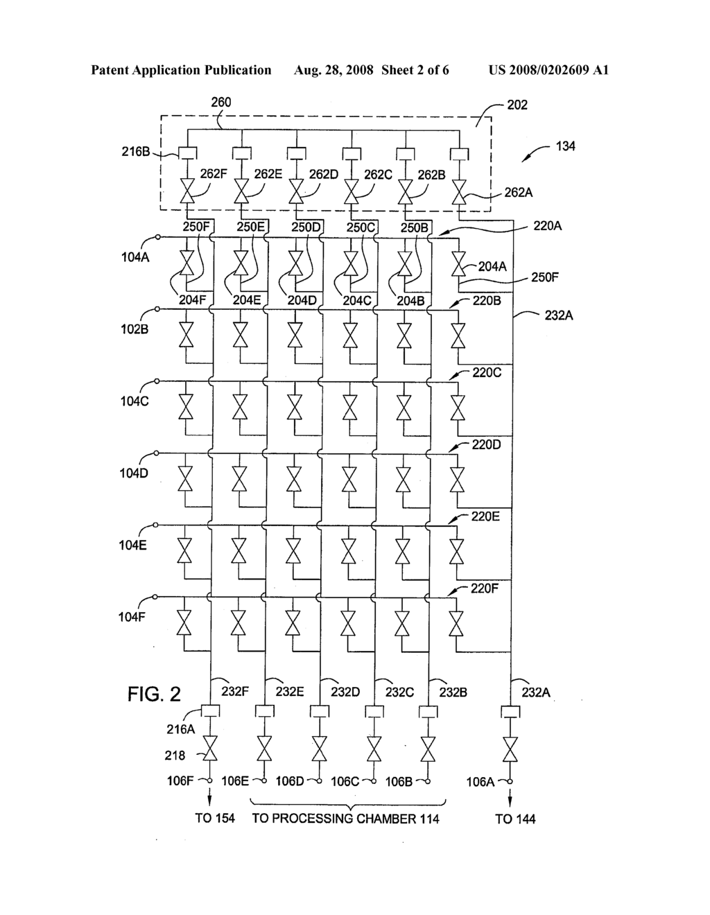 METHOD AND APPARATUS FOR CONTROLLING GAS FLOW TO A PROCESSING CHAMBER - diagram, schematic, and image 03