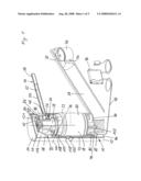 Sanitary fitting with a luminous actuating lever diagram and image