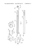 Sanitary fitting with a luminous actuating lever diagram and image