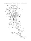 Stowable boat ladder diagram and image