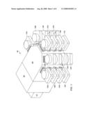 Stacked process chambers for substrate vacuum processing tool diagram and image