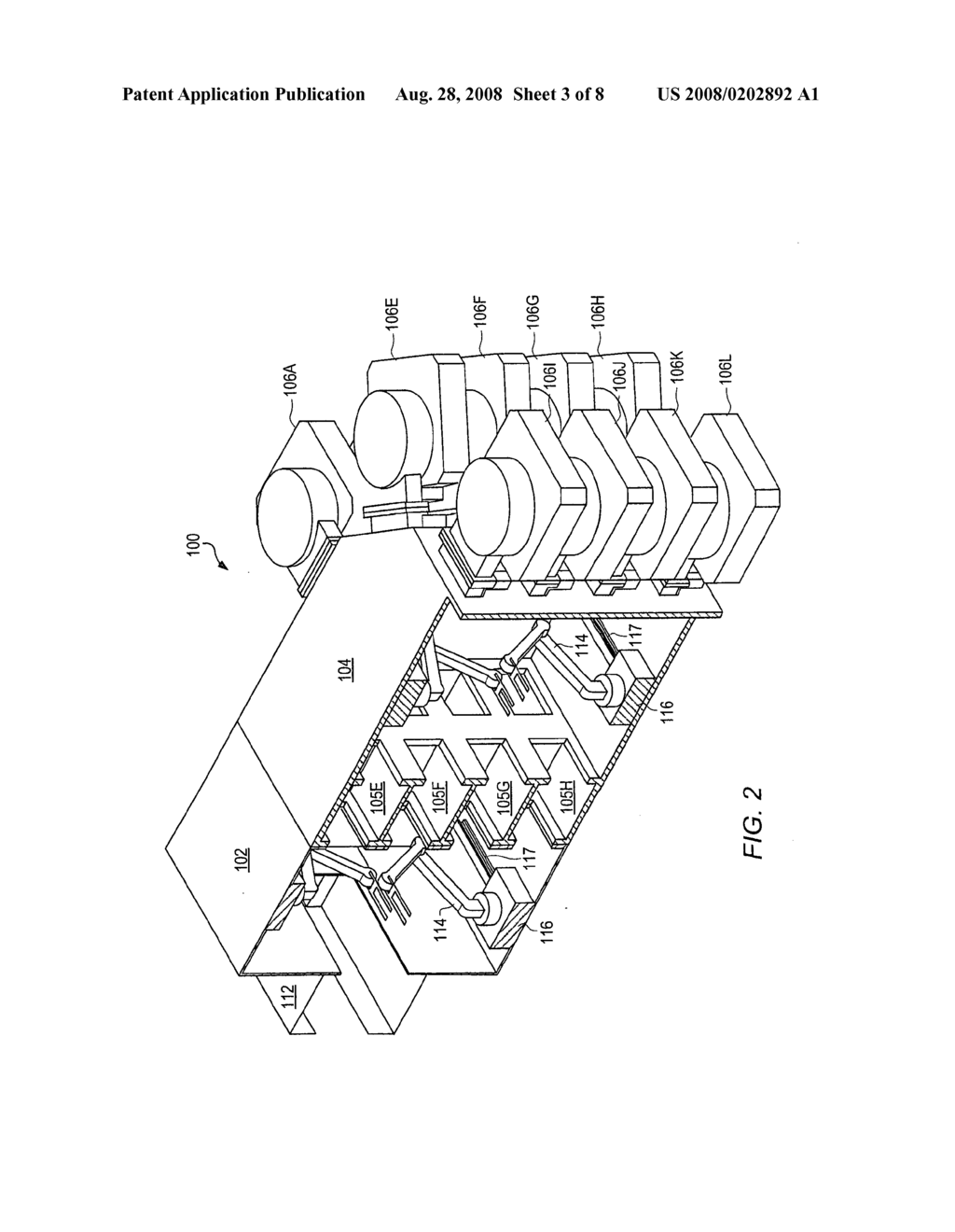 Stacked process chambers for substrate vacuum processing tool - diagram, schematic, and image 04