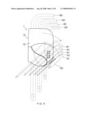 Hex key holder with mechanism for pivotably securing a smaller block to a larger block for facilitating access to hex keys in the smaller block diagram and image