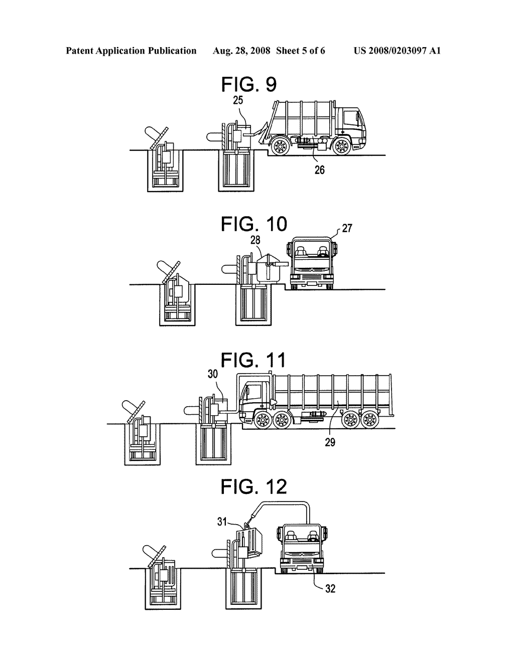 Universal system for underground storage and elevation of solid waste containers - diagram, schematic, and image 06