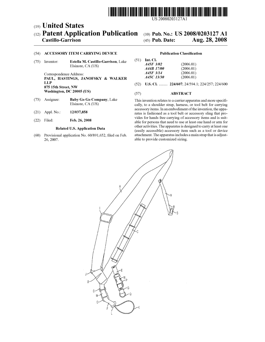 ACCESSORY ITEM CARRYING DEVICE - diagram, schematic, and image 01