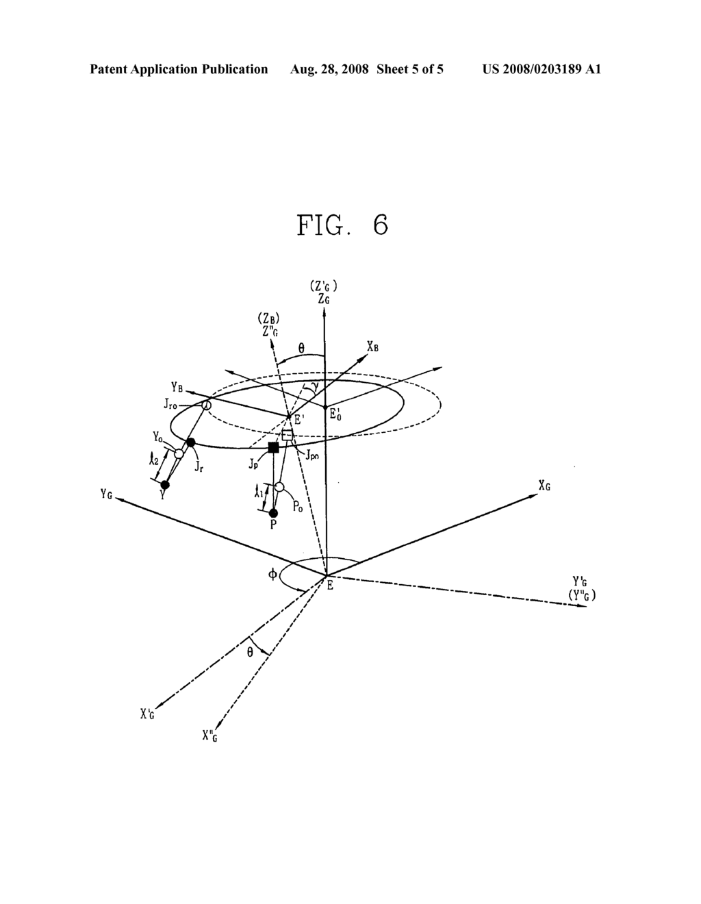 Apparatus for driving body with three-degree of freedom angular motion - diagram, schematic, and image 06