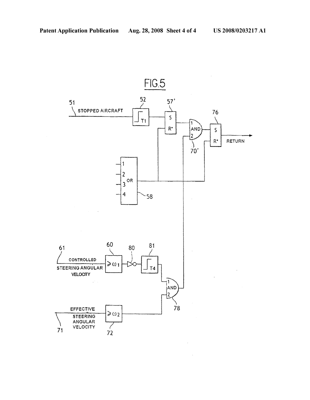 METHOD FOR MANAGING THE WHEEL STEERING CONTROL OF AN AIRCRAFT - diagram, schematic, and image 05