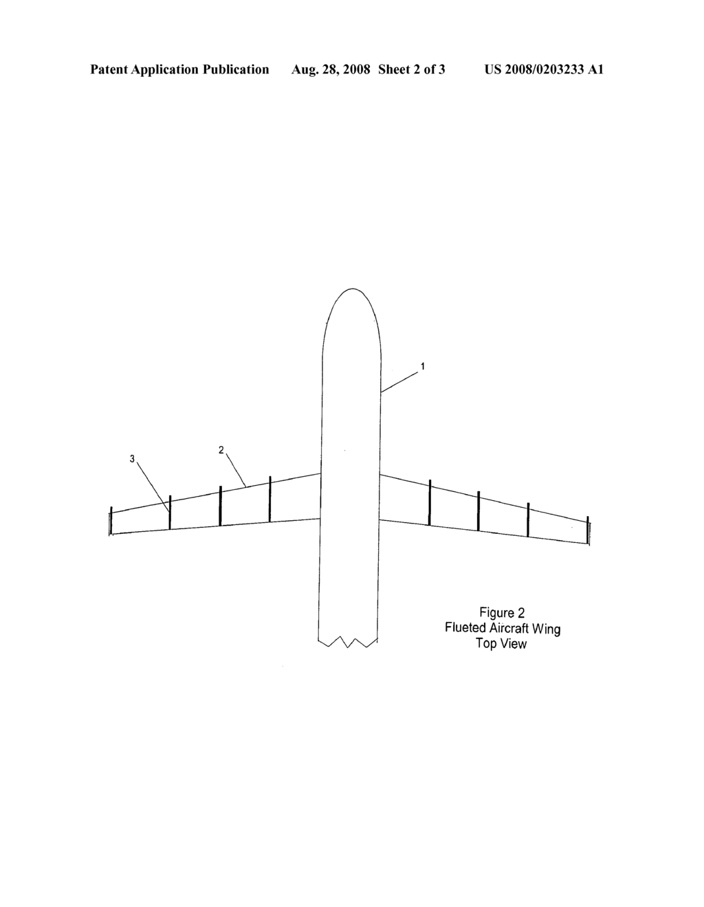 Flueted aircraft wing - diagram, schematic, and image 03