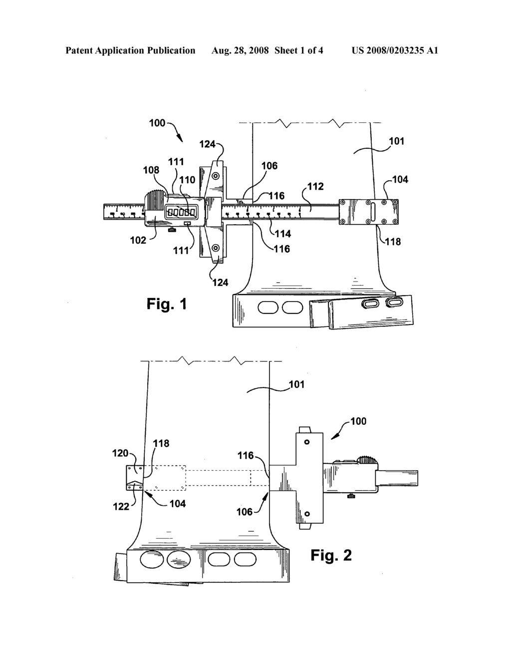 Apparatus for measuring a turbine blade - diagram, schematic, and image 02