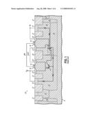 METHODS FOR FABRICATING SEMICONDUCTOR DEVICE STRUCTURES WITH REDUCED SUSCEPTIBILITY TO LATCH-UP AND SEMICONDUCTOR DEVICE STRUCTURES FORMED BY THE METHODS diagram and image