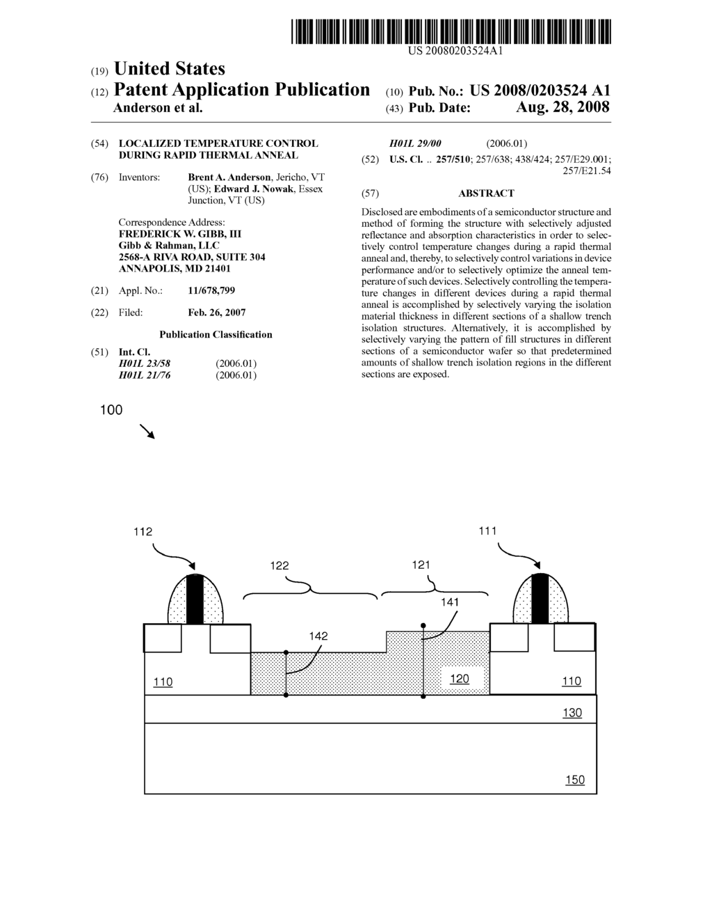 LOCALIZED TEMPERATURE CONTROL DURING RAPID THERMAL ANNEAL - diagram, schematic, and image 01