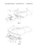 Saddle With Quick-Connection Means to Attach Bicycle Accessories diagram and image