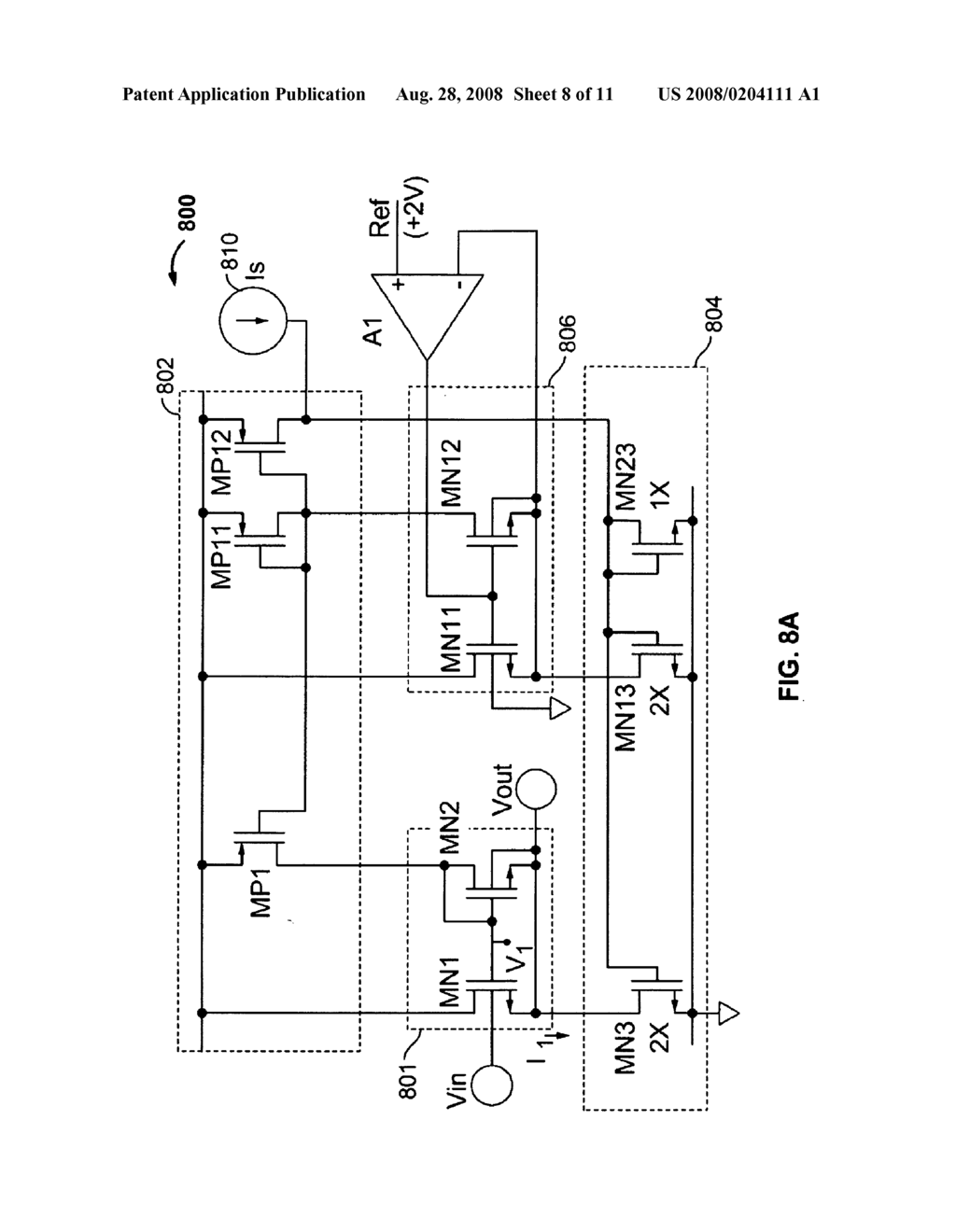 HIGH-IMPEDANCE LEVEL-SHIFTING AMPLIFIER CAPABLE OF HANDLING INPUT SIGNALS WITH A VOLTAGE MAGNITUDE THAT EXCEEDS A SUPPLY VOLTAGE - diagram, schematic, and image 09