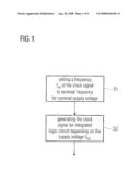 APPARATUS AND METHOD FOR GENERATING A SUPPLY VOLTAGE-DEPENDENT CLOCK SIGNAL diagram and image