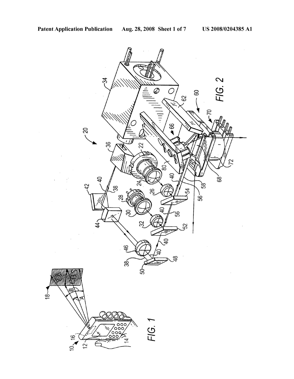 Multiple control data interface between different hosts and controller for an image projection arrangement - diagram, schematic, and image 02