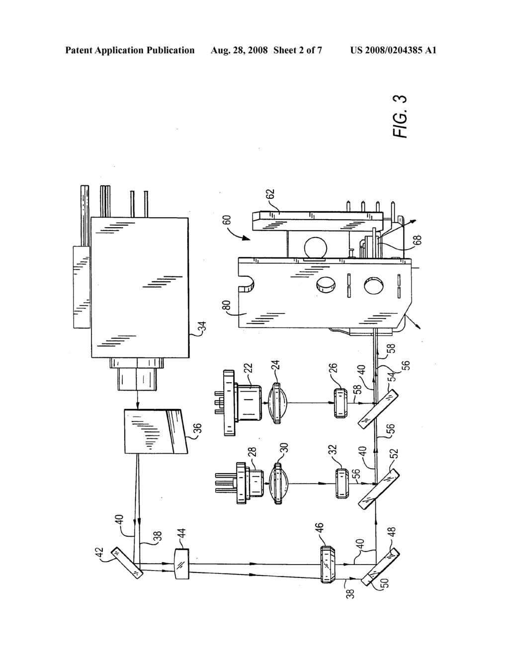 Multiple control data interface between different hosts and controller for an image projection arrangement - diagram, schematic, and image 03