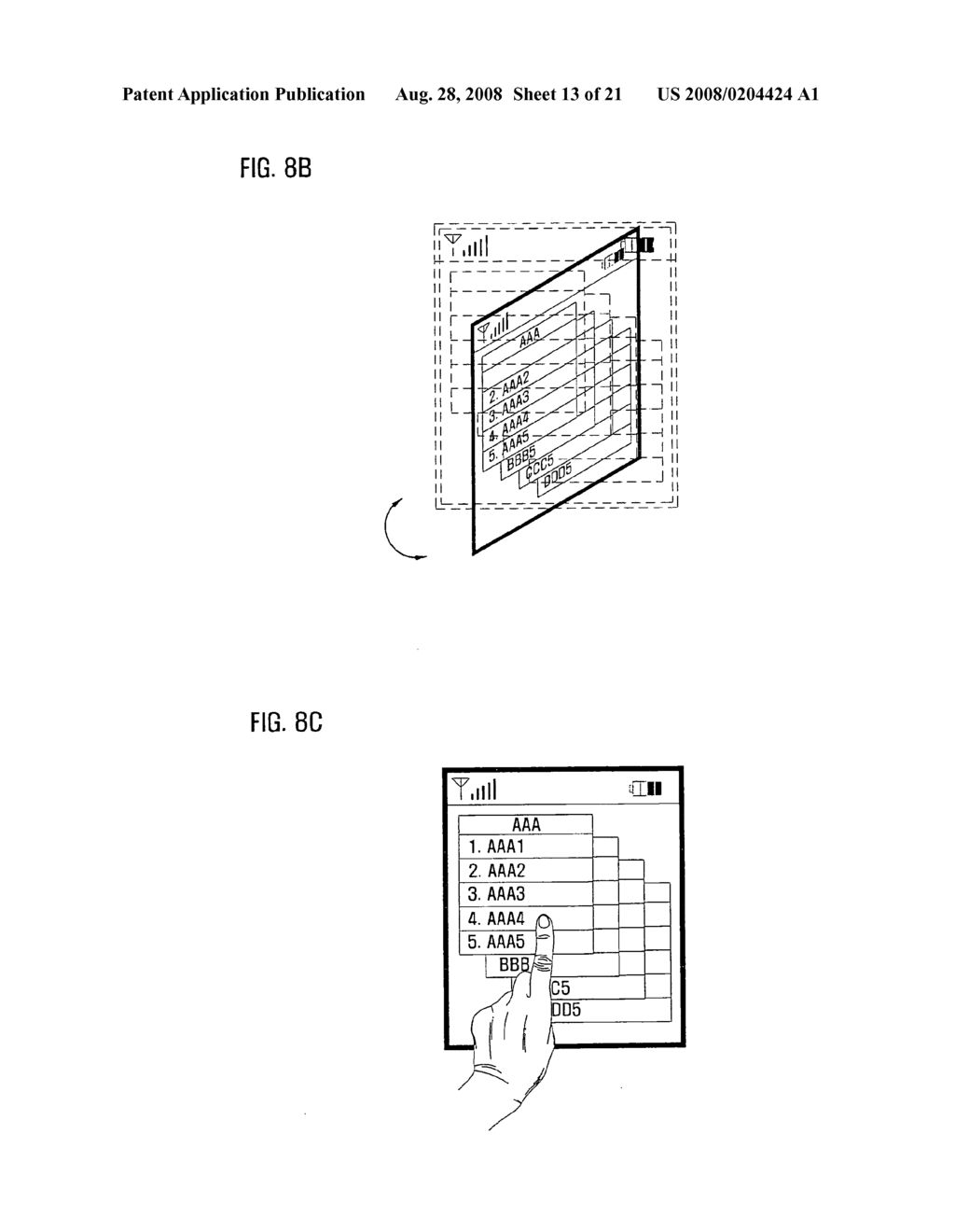 Screen display method for mobile terminal - diagram, schematic, and image 14