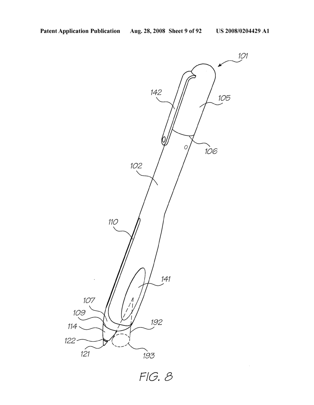 Controller Arrangement For An Optical Sensing Pen - diagram, schematic, and image 10