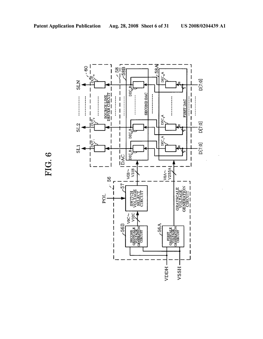 Source driver, electro-optical device, projection-type display device, and electronic instrument - diagram, schematic, and image 07