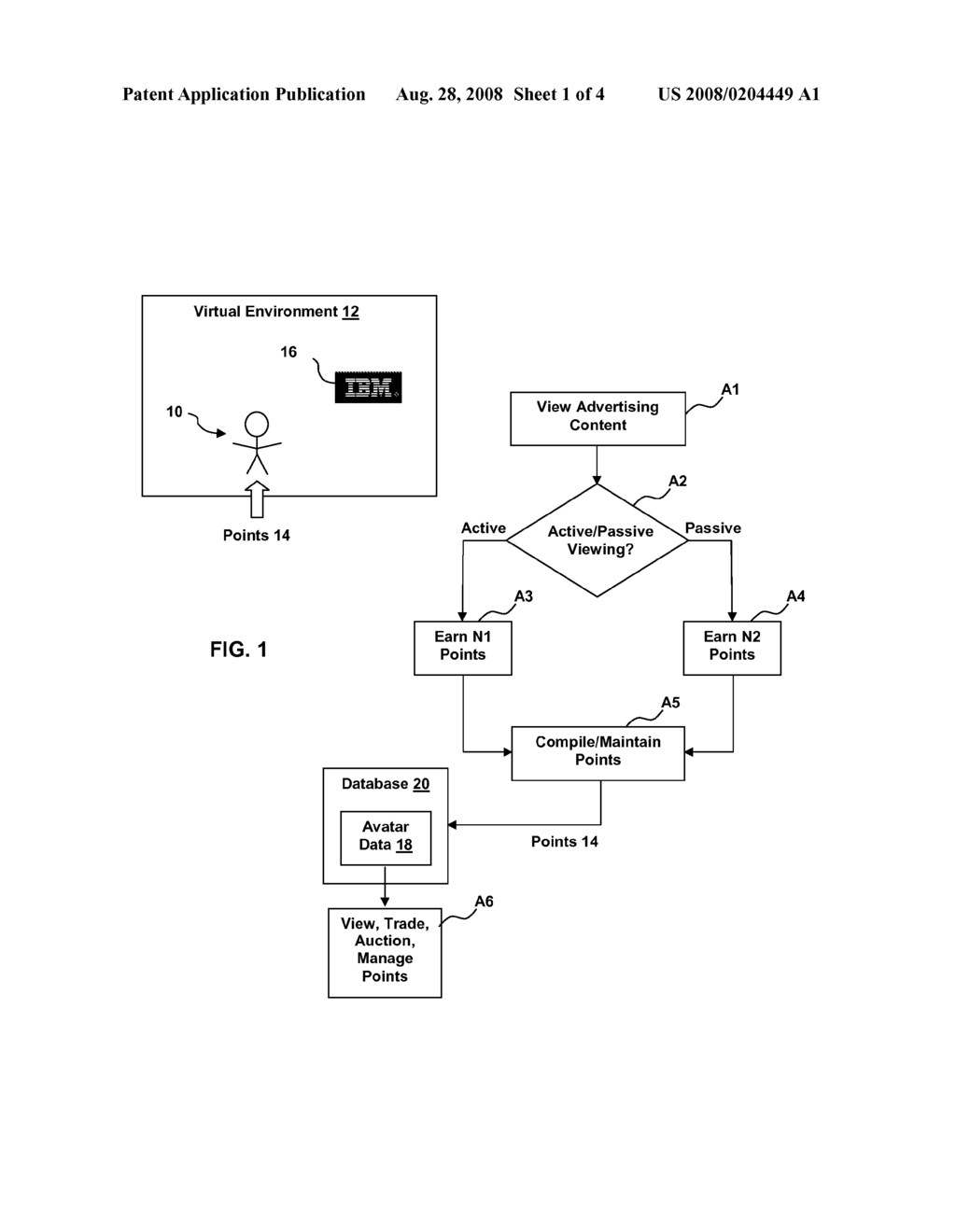 ENABLEMENT OF VIRTUAL ENVIRONMENT FUNCTIONS AND FEATURES THROUGH ADVERTISEMENT EXPOSURE - diagram, schematic, and image 02