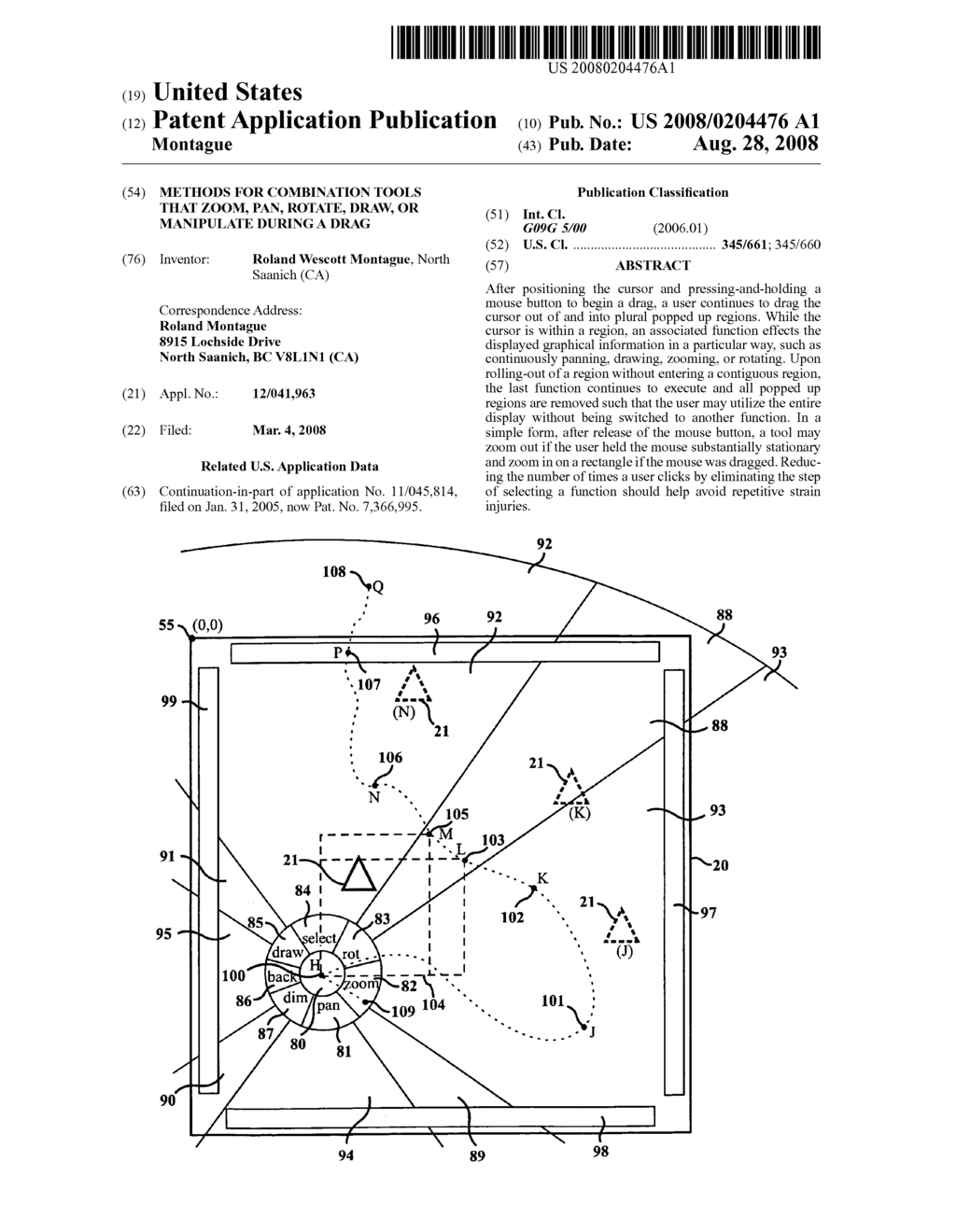 Methods for combination tools that zoom, pan, rotate, draw, or manipulate during a drag - diagram, schematic, and image 01