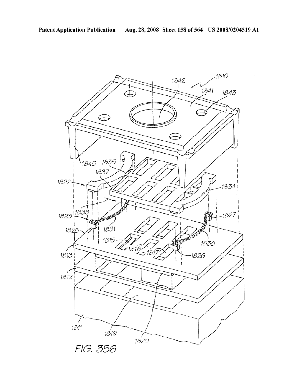 Inkjet Printhead With Laterally Reciprocating Paddle - diagram, schematic, and image 159