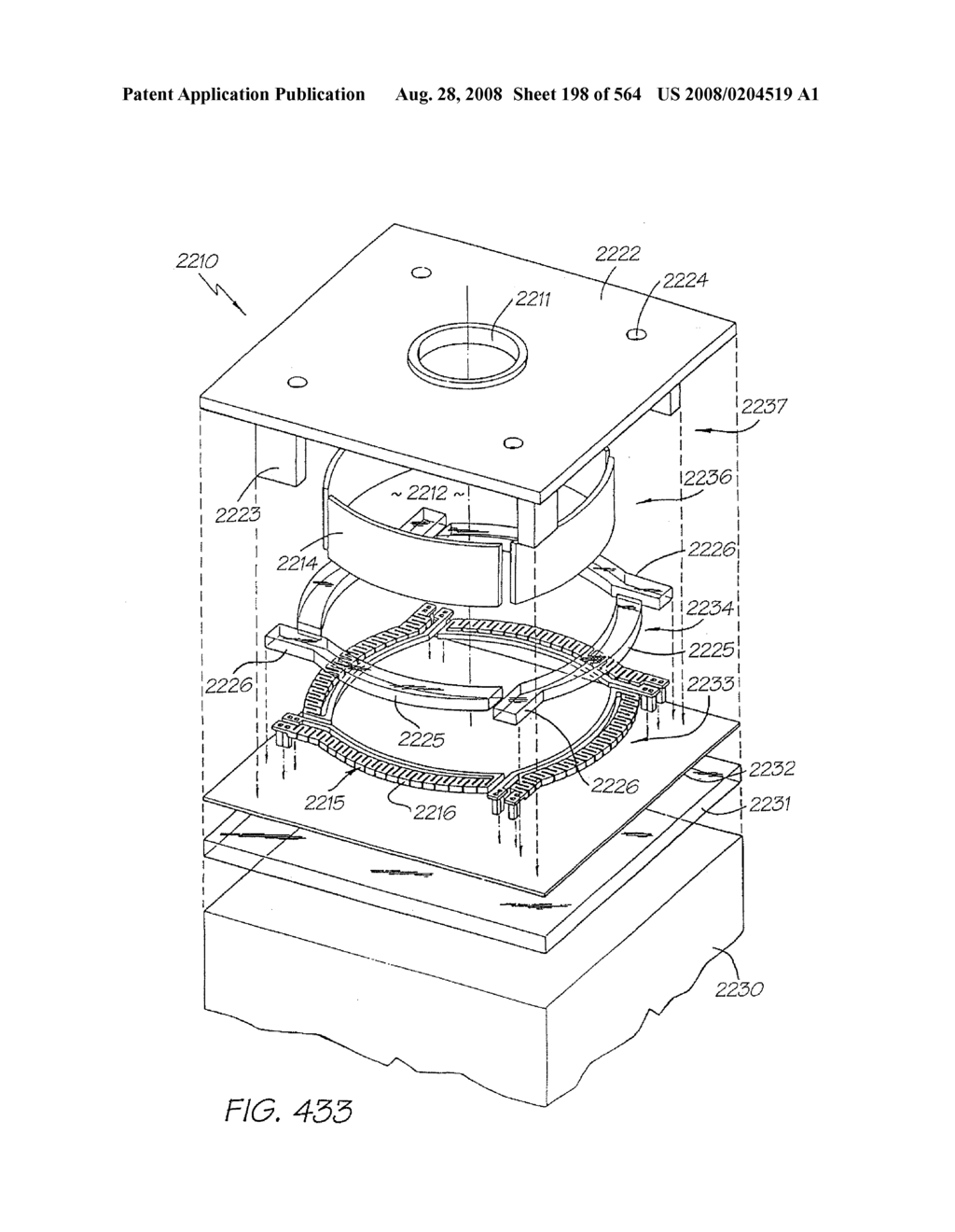 Inkjet Printhead With Laterally Reciprocating Paddle - diagram, schematic, and image 199