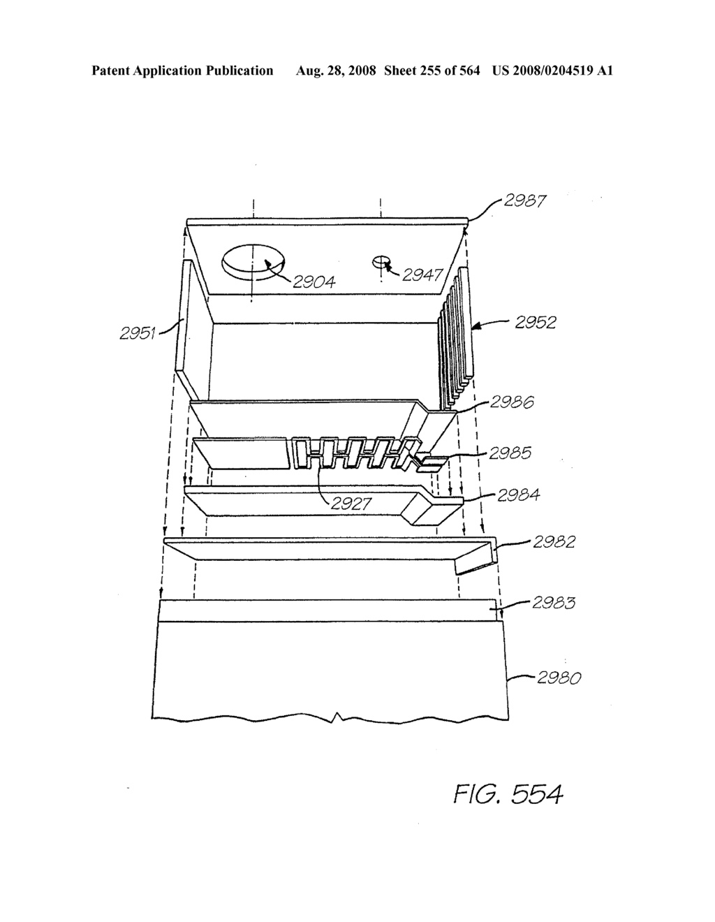 Inkjet Printhead With Laterally Reciprocating Paddle - diagram, schematic, and image 256