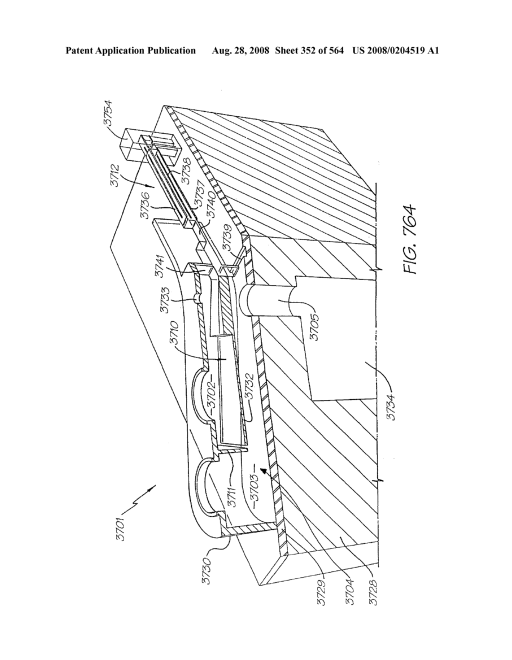 Inkjet Printhead With Laterally Reciprocating Paddle - diagram, schematic, and image 353