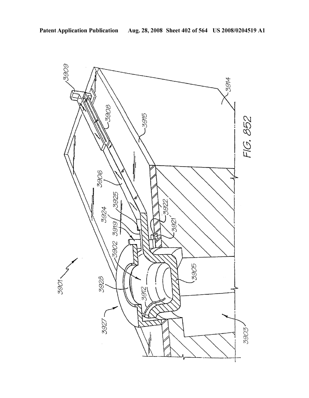 Inkjet Printhead With Laterally Reciprocating Paddle - diagram, schematic, and image 403