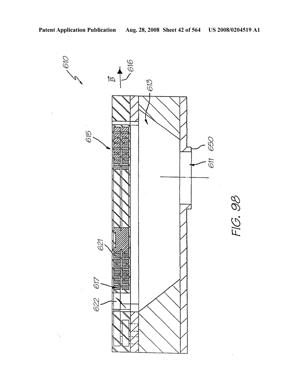 Inkjet Printhead With Laterally Reciprocating Paddle - diagram, schematic, and image 43